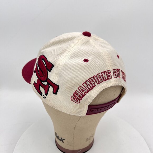 San Francisco 49ers Champion by the Bay NFL One Fits Red White Snapback Hat Cap - Picture 4 of 9